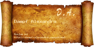 Dampf Alexandra névjegykártya